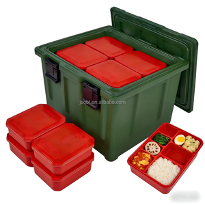 Calentador de Alimentos Portátil, Contenedor Aislado para Alimentos con Ruedas Bloqueables, Hebillas Dobles y Asas - Product Image 1