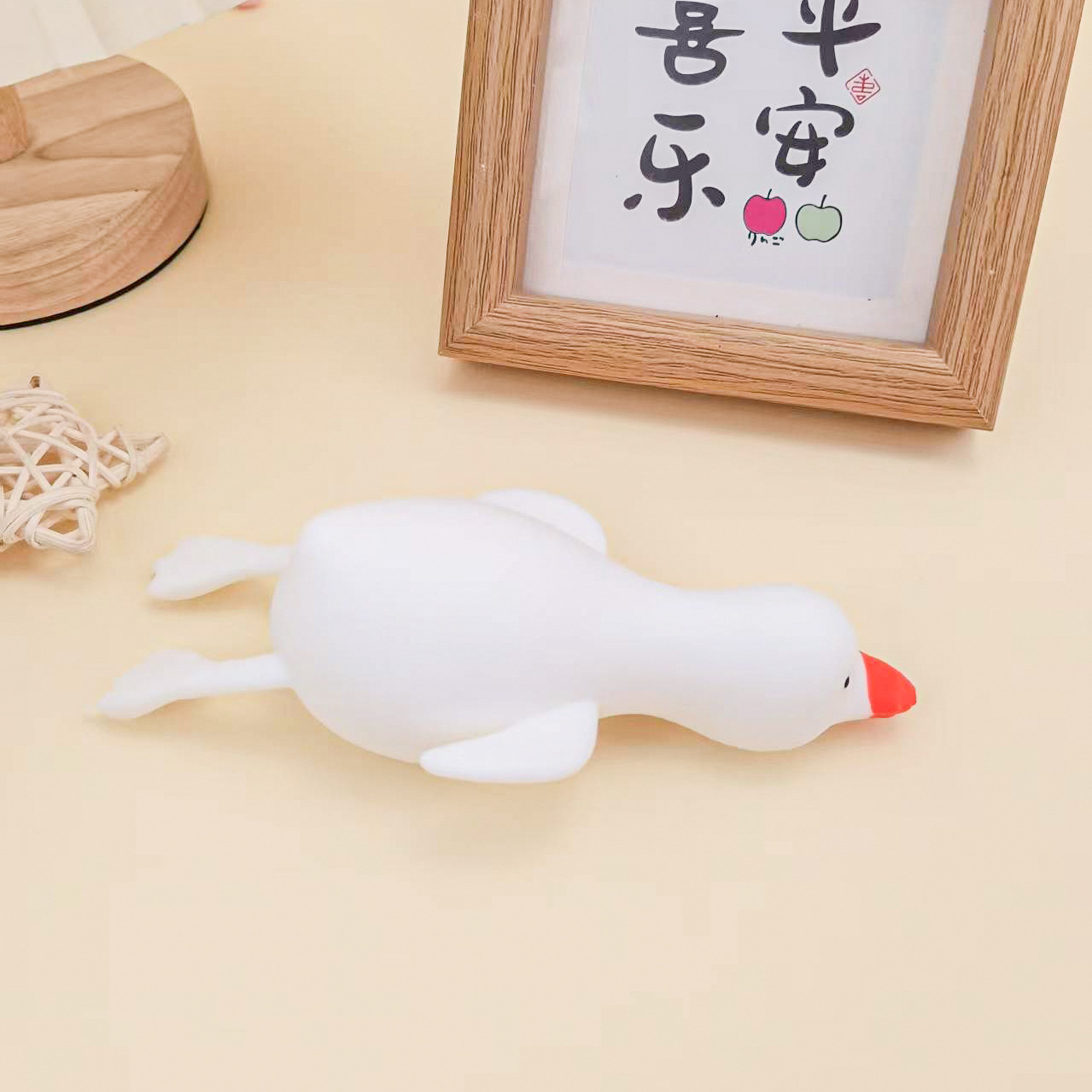 Giocattolo Squishy a Forma di Anatra Bianca