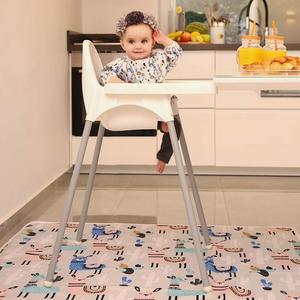 Baby Splat <strong>Mat</strong> for Under High Chair for Baby Feeding Set <strong>Splash</strong> <strong>Mat</strong> Waterproof Floor <strong>Mat</strong> + Baby Bib with Sleeves - Product Image 5