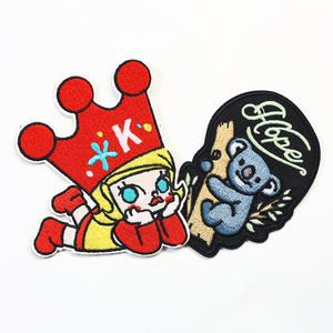 High Quality Embroidery Sew on Twill Custom Vest Patches Hat Iron on Patches Bulk Wholesale - Product Image 2