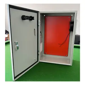 Caixa de controle elétrica de aço inoxidável para gabinete de painel de arquivo elétrico personalizado com ventilador