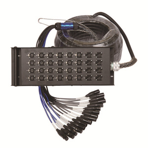Caja de cableado de audio de 32 canales para escenario, cable multicore XLR de 50 m para presentaciones en vivo - Product Image 1