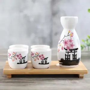 Wholesale high quality ceramic mug Japanese wine sets 1.5oz sake cup set custom sake cups