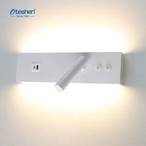 Lampada <span class=keywords><strong>da</strong></span> <span class=keywords><strong>Parete</strong></span> in Alluminio 2W 10W 12W con Porta di Ricarica USB Type-C, Faretto LED Antiabbagliamento per Testiera Letto - Product Image 3