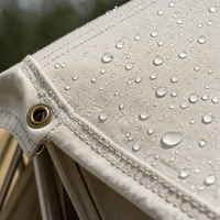 Grande tente de camping gonflable double couche de haute qualité, 4 saisons, imperméable, en coton, avec structure en acier, installation automatique, protection UV