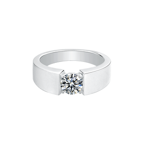 Zhendong Người Đàn Ông Của 1 Carat D Class Moissanite Vòng S925 Sterling Bạc Mạ Cổ Điển Engagement Jewelry Với Đá Mô Hình - Product Image 2
