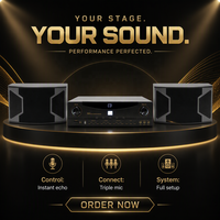 Ensemble de haut-parleurs et d'amplificateurs de karaoké professionnels XUNGUAN KS310+RMA330, système audio numérique avec écho pour KTV, bar, maison, scène