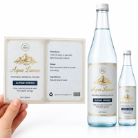 Étiquettes autocollantes en vinyle personnalisées pour bouteilles d'eau minérale