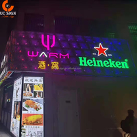 Enseigne LED extérieure étanche 3D pour façade de magasin, logo électronique, lettres de canalisation commerciales, panneau publicitaire