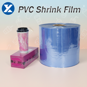 透明软质PVC水溶性收缩膜热收缩包装密封剂定制尺寸蜡烛工艺贴纸玻璃瓶滴管 - Product Image 1