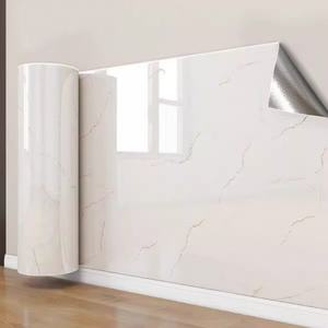 Papier peint autocollant 3D en PVC effet marbre blanc et gris, brillant, amovible, pour comptoir de cuisine - Vente en gros - Product Image 2