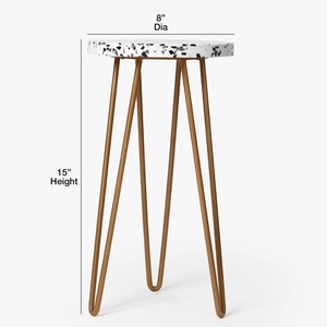 Table d'appoint ronde en bois de haute qualité pour salon, chambre à coucher, canapé, meuble décoratif avec finition artisanale disponible à la vente - Product Image 5