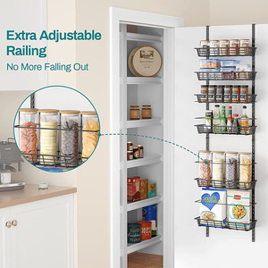<span class=keywords><strong>Appeso</strong></span> dietro porta Organizer mensola-Spice 6 cestini regolabili in metallo sopra la porta gancio maglia Organizer - Product Image 5