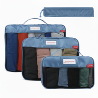 OEM ODM Logo personnalisé Organisateur de bagages Sac de rangement de voyage Basics Ensemble de 4 cubes d'emballage de compression de voyage