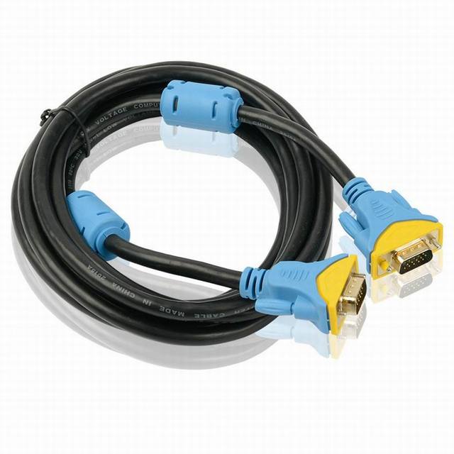 Gold Plated VGA3+9 Male to Male Cable 1.5M 3M 5M Audio Video Monitor 15P PC TV Cable Twisted Pair for Projector and Computer