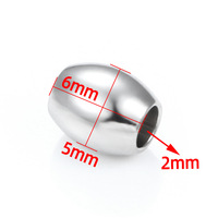 Perles intercalaires ovales populaires en acier inoxydable pour la fabrication de bijoux (boucles d'oreilles, bracelets, colliers) et de créations DIY