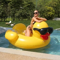 Flotteurs de piscine jaunes en gros, flotteur canard gonflable pour adultes et enfants, fête d'anniversaire en piscine, été, plage