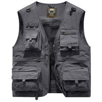 2025 classique gilet hommes travail gilet Multi poche photographe tactique sans manches veste pour hommes