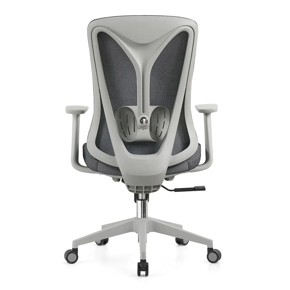 Confortável High Back Alta Qualidade Pp Cadeira De Plástico Cadeira De Escritório De Malha Ergonômica Com Apoio Lombar Giratório