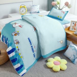 Algodón 3pcs _ set Kindergarten dibujos animados habitación de los niños Juego de cama <span class=keywords><strong>cuna</strong></span> de bebé edredón cubierta sábanas sin relleno suave - Product Image 1