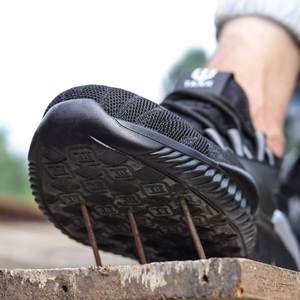 Zapatos de Seguridad Industriales de Moda para Hombre, Ligeros, con Puntera de Acero, Negros, Botas de Trabajo - Product Image 2