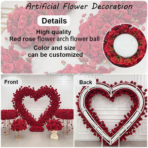Proposta di matrimonio a Dubai proposta di matrimonio idee grande cuore fatto con fiori rossi amore a Dubai - Product Image 5