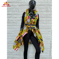 Gilet sans manches pour femmes, tenue africaine, nouveau style, vêtements d'extérieur, ankara, veste, cardigan, imprimé, automne, tendance 2020