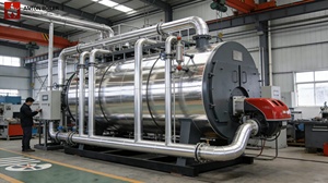 Nuevas calderas de vapor industriales horizontales de tubo de fuego de doble combustible de baja presión, entre las 10 mejores de China, con certificación CE y ahorro de energía ANTON - Product Image 6