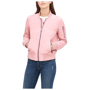 OEM Custom Made New Design Plain Solid Color <b>Women's</b> <b>Velvet</b> Windproof Winter Bomber <b>Jacket</b> - Product Image 1