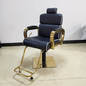 Sillón de Barbería Hidráulico Retro 360 °   Sillón de Barbería Reclinable y Giratorio con Reposapiés para Peluquería - Product Image 6