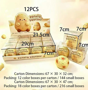 Novedosos Juguetes Blandos con Forma de Patata, Juguetes de Espuma de Subida Lenta con Forma de Vegetal para Descompresión, Venta al por Mayor Directa de Fábrica - Product Image 1