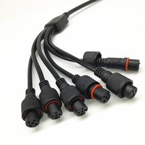 1-To-6 Waterproof LED Strip Splitter <b>Cable</b> 5-Core PVC IP65 <b>Outdoor</b> Power Connector 12V Low Voltage Multi-Core <b>Cable</b> - Product Image 3