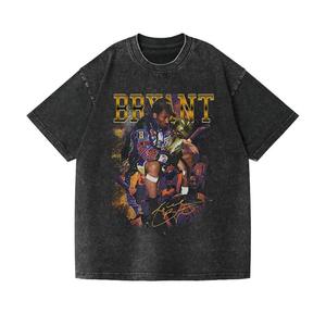 Vente en gros de T-shirt à manches courtes en pur coton surdimensionné à imprimé étoile américaine délavée rétro à motif solide de marque à la mode - Product Image 5