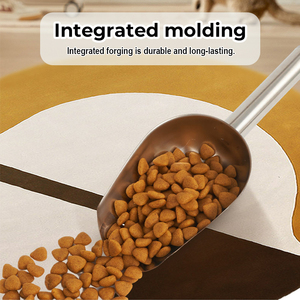 Vente flash : équipement d'alimentation pour animaux de compagnie, pelle à nourriture en acier inoxydable, pelle à fond incurvé, <span class=keywords><strong>spatule</strong></span> d'alimentation pour animaux - Product Image 6