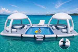 Plataforma Flotante Inflable DWF Personalizada para Deportes Acuáticos, Cabana, Sofá, Salón Acuático, Balsa, Isla Inflable - Product Image 3