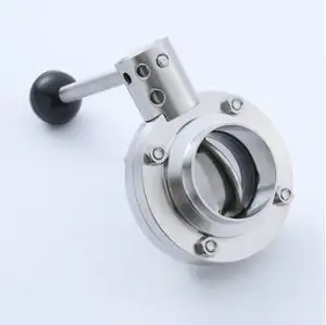 Sanitary Butterfly Type Welded Ball Valve For Food Beverage