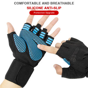 Guantes de Gimnasio de Microfibra Antideslizantes de Medio Dedo con Logotipo Personalizado <span class=keywords><strong>FLYFIT</strong></span>, Unisex, Tallas S-XL, para Levantamiento de Pesas y Fitness - Product Image 4
