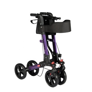 <span class=keywords><strong>Andador</strong></span> con <span class=keywords><strong>Ruedas</strong></span> Plegable de Aluminio de <span class=keywords><strong>Cuatro</strong></span> <span class=keywords><strong>Ruedas</strong></span> para Rehabilitación en el Hogar con <span class=keywords><strong>Asiento</strong></span> para Adultos - Product Image 2