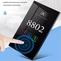 Plaque de porte électronique pour hôtel avec écran tactile LED intelligent Numéro de chambre et affichages «Ne pas déranger» Plaque de porte d'hôtel