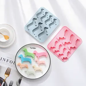 LOVE RESIN 7 Dachshund Shaped Silicone Molds with Different Sizes Ice Tray Chocolate Cake Baking Epoxy Mold