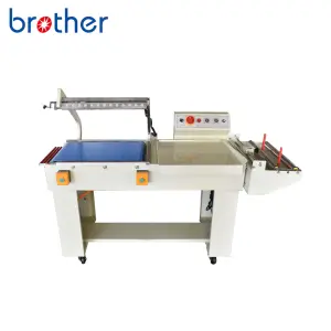 Brother Pneumatic Type Semi Automatic L Bar Plastic Film Heat Shrink Packing Wrapping Machine For Books