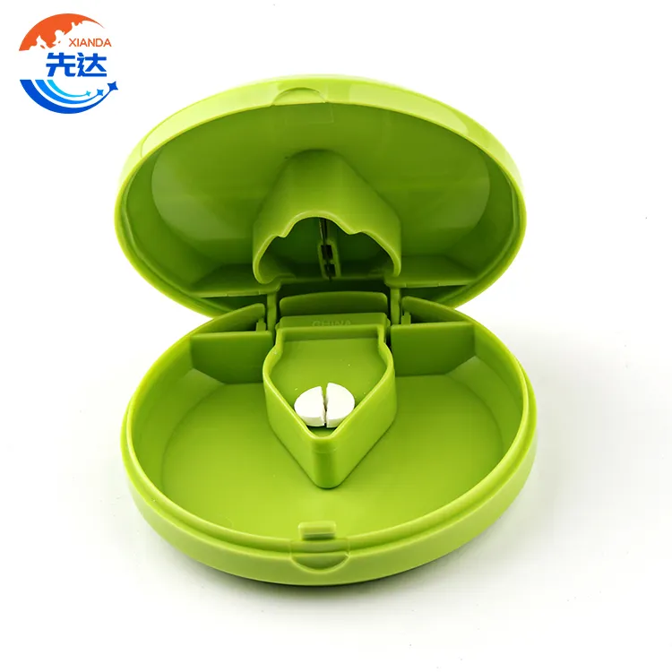 Pill Circular Cut Drug Pill Box Pill Cutter With Container Weekly Bulk Custom Dispenser Medicine Storage