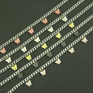 Collar con Colgante de Mariposa Colorido Estilo Hiphop Urbano 2026, Cadena Punk Simple y Exquisita, Collares Unisex, Joyería de Moda al por Mayor - Product Image 3