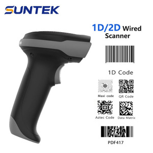 Escáner de Inventario Portátil SUNTEK, Lector de Códigos de Barras y <span class=keywords><strong>QR</strong></span> 1D y 2D con Cable y USB - Product Image 1