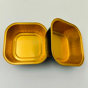 100x100x35mm Or <span class=keywords><strong>Noir</strong></span> Feuille D'aluminium Plateaux À Crème Glacée Friteuse À Air De Qualité Alimentaire Gâteau Boulangerie Doublures Feuille D'étain avec Couvercle En Dôme En Plastique - Product Image 2
