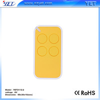 Certifié RoHS Code d'apprentissage universel 2/4 bouton télécommande en plastique pour l'automatisation des portes
