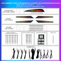 Voyeego voiture éclairage ambiant Led mise à niveau lumière ambiante intérieure pour Maserati Levante 2016-2022 style échelle Dragon