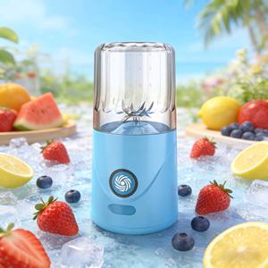 Mini mixeur rechargeable par USB de 260 ml, 6 lames, tasse à jus portable pour jus de fruits personnels - Product Image 1