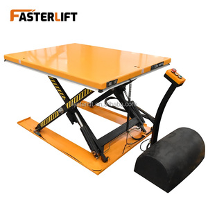 Meja Angkat Gunting Hidrolik Listrik Stainless Steel Profil Ultra-Rendah 1 Ton Terlaris dengan Garansi 2 Tahun - Product Image 1