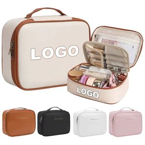 Factory Wholesale Custom Travel <b>Cosmetic</b> Bag with Logo Makeup Kit <b>Box</b> for Professionals Full Set Organizer <b>Storage</b> - Product Image 1